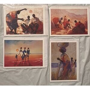 TONY HUDSON Sealed AFRICAN ART PRINTS - No. 24, 28, 34, 35 BY PRIME ARTS ENGLAND